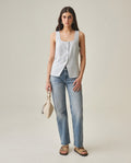 Women´s Linen Blouse - Blue 63_712H008_AZU134111_0