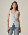 Women´s Linen Blouse - Blue 63_712H008_AZU134111_3