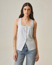 Women´s Linen Blouse - Blue 63_712H008_AZU134111_3