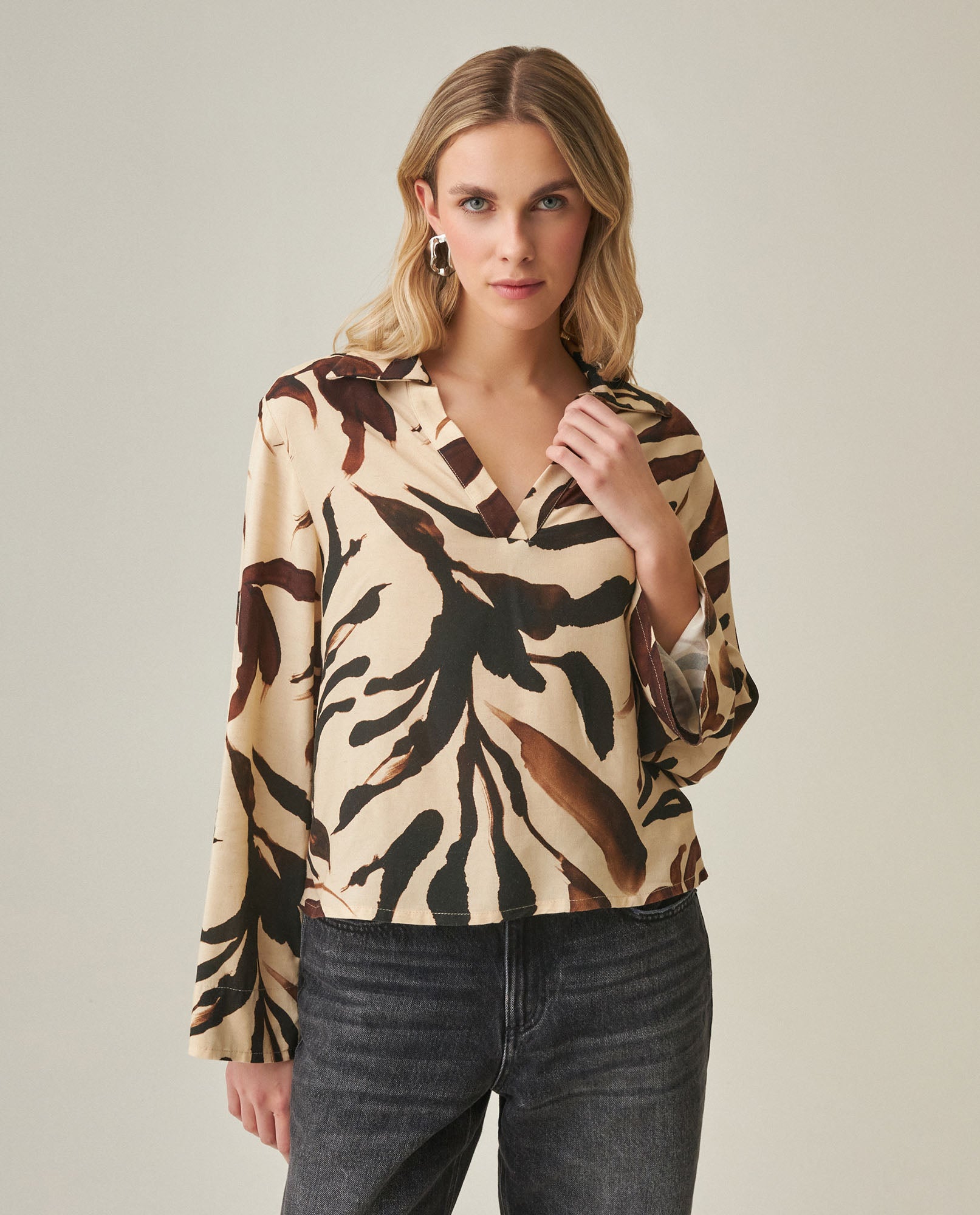 Women´s Linen Blouse - Raw 63_712H012_CRU120605_3