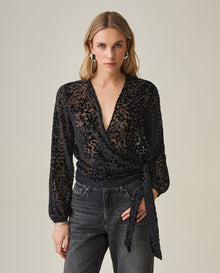 Women´s Wrap-Front Blouse - Black 63_712H015_NEG194003_3