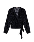 Women´s Wrap-Front Blouse - Black 63_712H015_NEG194003_4