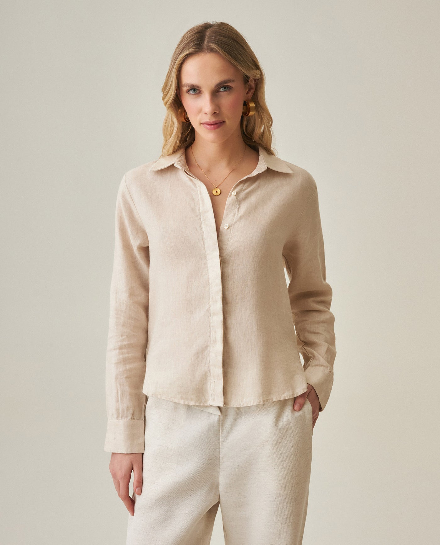 Women´s Linen Shirt - Raw 63_712H020_CRU144500_3