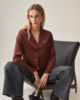 Women´s Cropped Blouse - Brown 63_712H021_CAF191321_0