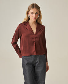 Women´s Cropped Blouse - Brown 63_712H021_CAF191321_3
