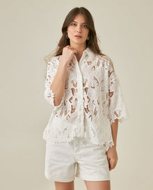 Womens Floral Lace Shirt - Raw 63_714H003_CRU110103_0