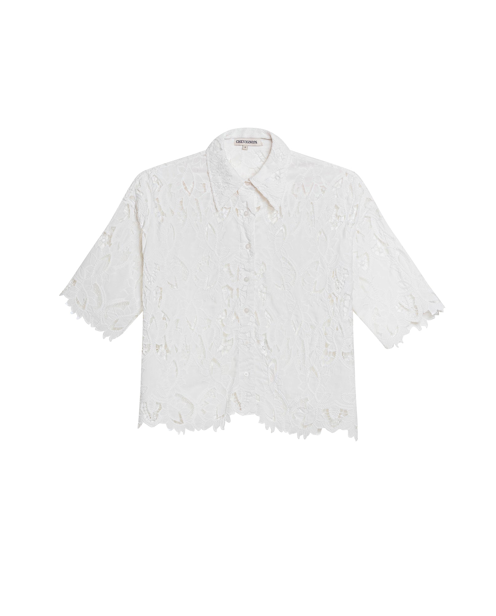 Womens Floral Lace Shirt - Raw 63_714H003_CRU110103_3