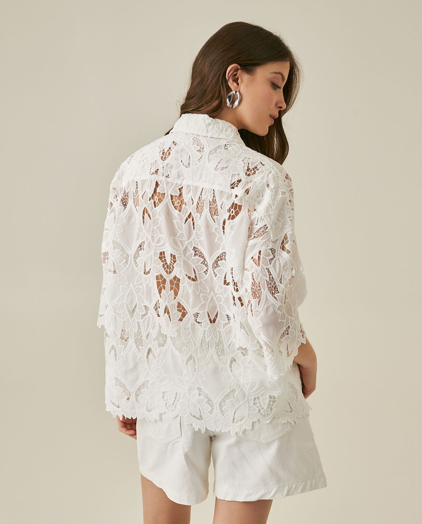 Womens Floral Lace Shirt - Raw 63_714H003_CRU110103_6