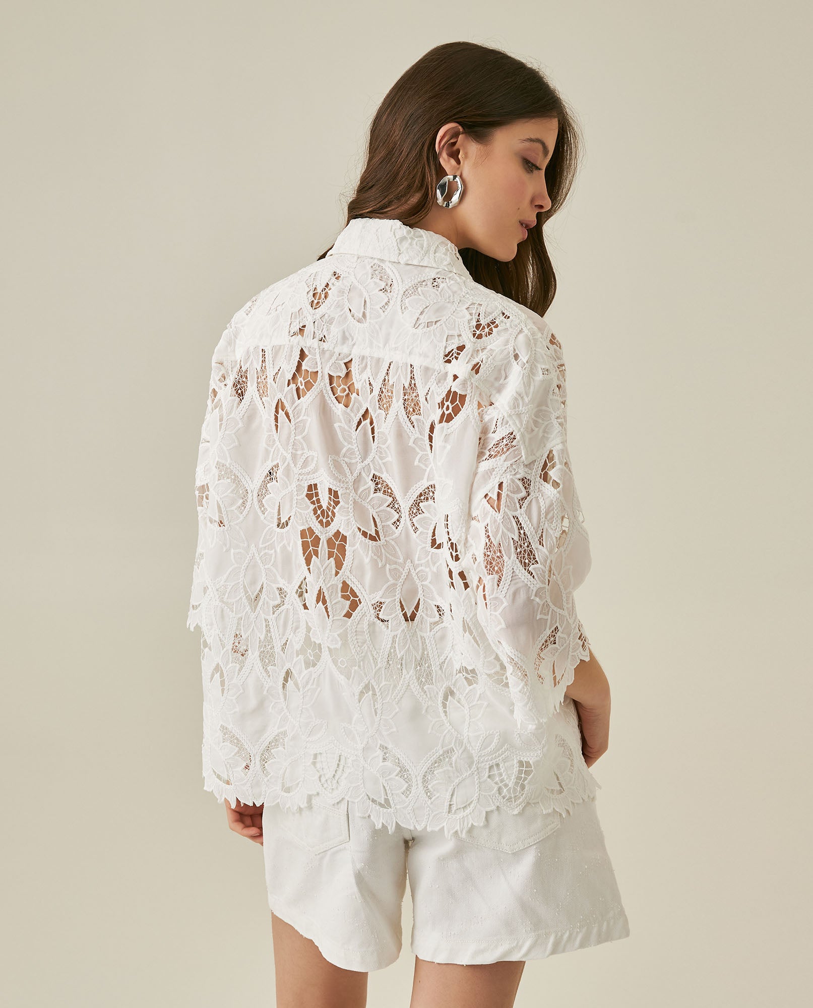 Womens Floral Lace Shirt - Raw 63_714H003_CRU110103_6