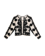 Womens Open-Knit Floral Shirt - Black 63_714H008_NEG194007_3