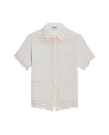 Womens Lace Insert Shirt - Raw 63_714H009_CRU110103_3