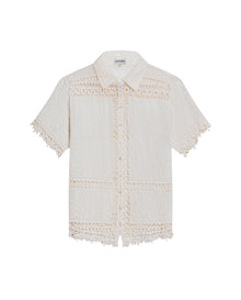 Womens Lace Insert Shirt - Raw 63_714H009_CRU110103_3