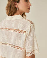 Womens Lace Insert Shirt - Raw 63_714H009_CRU110103_7