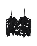 Womens V-Neck Cutwork Embroidered Top - Special Collection - Black 63_714H501_NEG194007_8