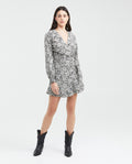 Women´s Printed Voluminous-Sleeve Blouse - Black 63_719F001_NEG194007_3