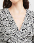 Women´s Printed Voluminous-Sleeve Blouse - Black 63_719F001_NEG194007_4