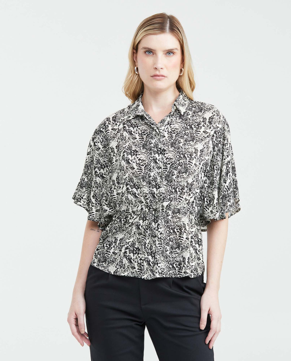 Women´s Viscose Peplum Shirt - Raw 63_719F011_CRU110107_0