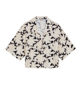 Women's Nature Print Wide Shirt in Viscose, Tidemark - 1