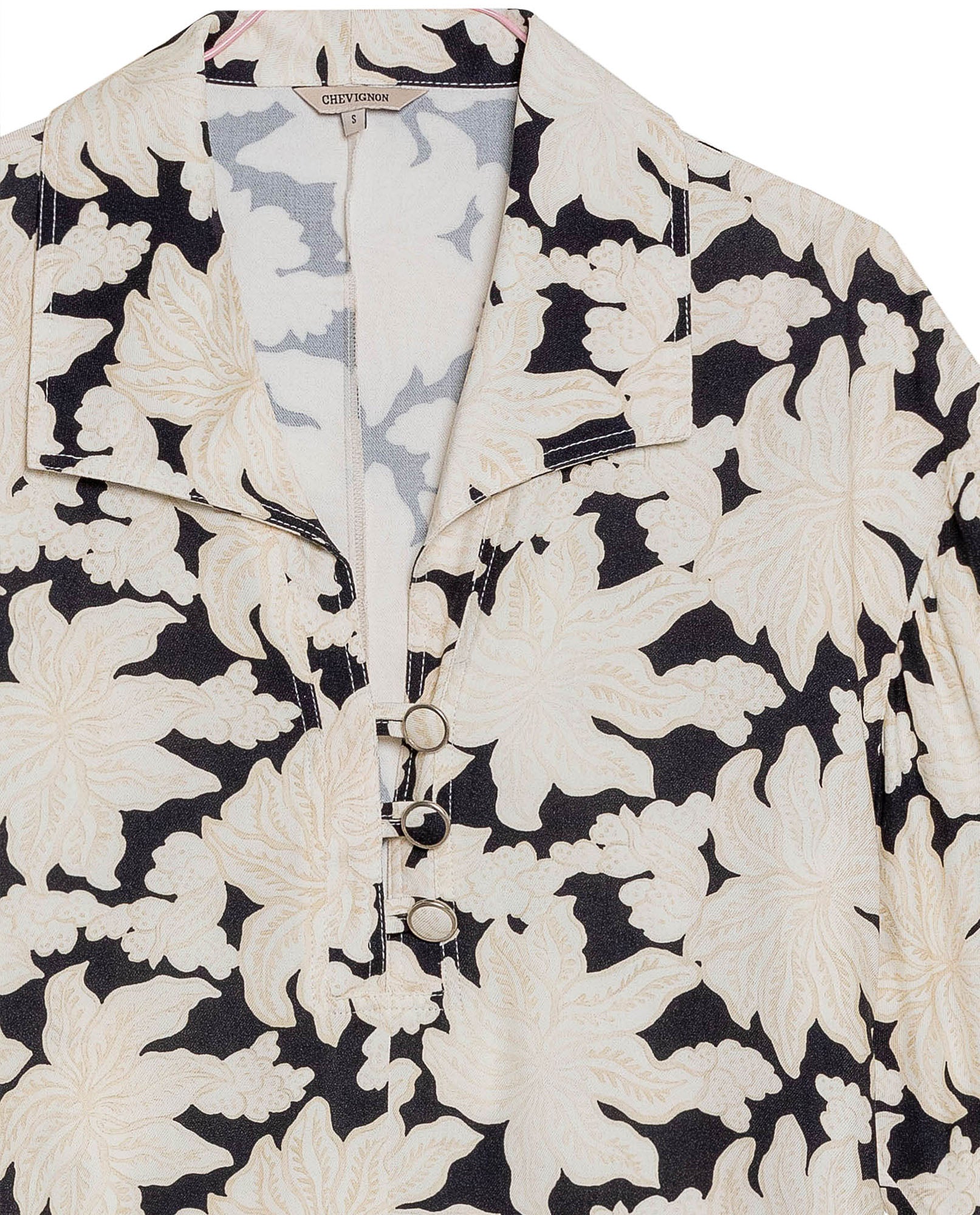 Women's Nature Print Wide Shirt in Viscose, Tidemark - 7