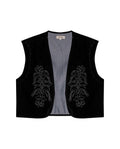 Women's Denim Sleeveless Vest in Cotton-Polyester Blend, Evening - 1