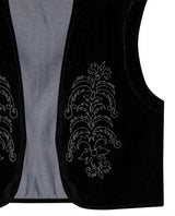 Women's Denim Sleeveless Vest in Cotton-Polyester Blend, Evening - 7