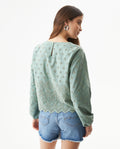 Women's Continuous Embroidered Wide Shirt in Polyester-Cotton Blend, Ceremony - 5