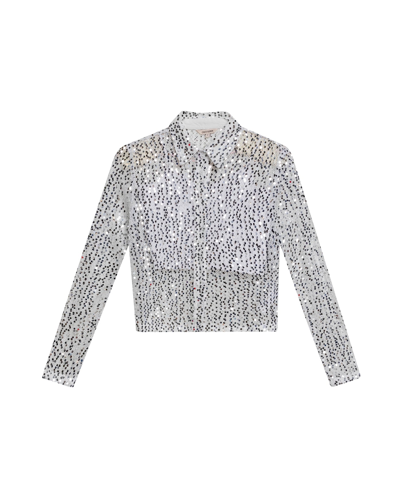 Women's Sequined Regular Fit Shirt in Polyester Stretch Blend, Ballroom - 1