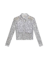 Women's Sequined Regular Fit Shirt in Polyester Stretch Blend, Ballroom - 1