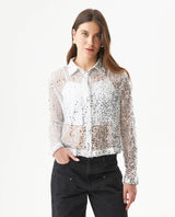 Women's Sequined Regular Fit Shirt in Polyester Stretch Blend, Ballroom - 2