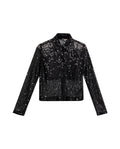 Women's Sequined Regular Fit Shirt in Polyester Stretch Blend, Ballroom - 1