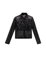 Women's Sequined Regular Fit Shirt in Polyester Stretch Blend, Ballroom - 1