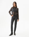 Women's Sequined Regular Fit Shirt in Polyester Stretch Blend, Ballroom - 3