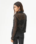 Women's Sequined Regular Fit Shirt in Polyester Stretch Blend, Ballroom - 5