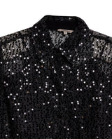Women's Sequined Regular Fit Shirt in Polyester Stretch Blend, Ballroom - 7