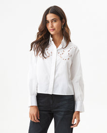 Camisa Silueta Slim para Mujer - White 63_719G009_BLA110601_0