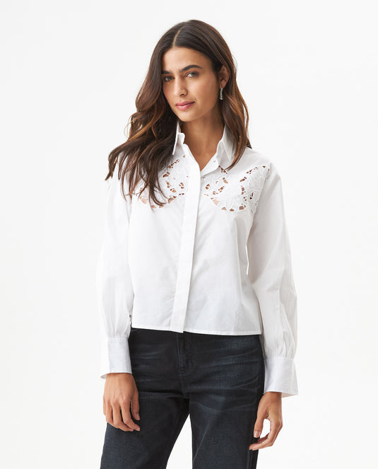 Camisa Silueta Slim para Mujer - White 63_719G009_BLA110601_0