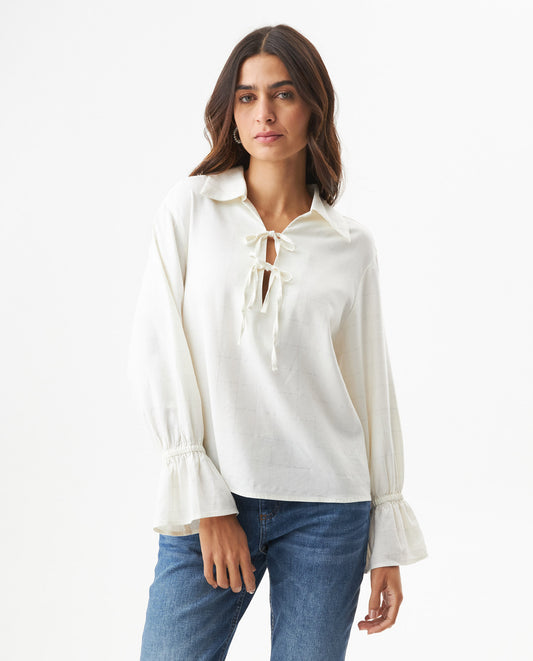 Women´s Bow Blouse - Raw 63_719G010_CRU114302_0