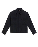 Women's Patch Pocket Straight Shirt in Rayon-Linen Blend, Celebration - 1
