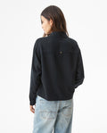 Women's Patch Pocket Straight Shirt in Rayon-Linen Blend, Celebration - 5