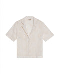 Women's Crochet Straight Fit Shirt in Cotton, Heritage - 1