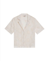 Women's Crochet Straight Fit Shirt in Cotton, Heritage - 1