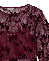 Women's Embroidered Sheer Straight Fit Blouse in Polyester, Coordinates - 3