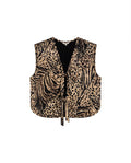 Women's Animal Print Tie-Front Vest in Viscose-Rayon Blend, Waypoint - 1