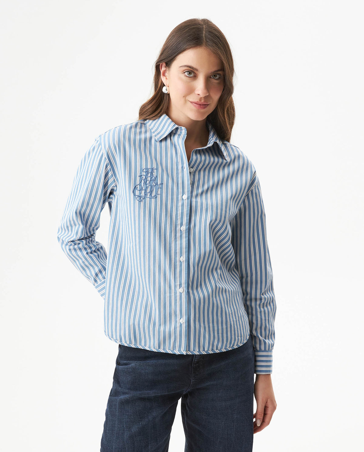 Men´s Striped Cotton Shirt - Blue 63_719G019_AZU184220_0