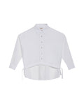 Women's Oversized Shirt in Lyocell-Cotton Blend, Jetty - 1