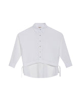 Women's Oversized Shirt in Lyocell-Cotton Blend, Jetty - 1