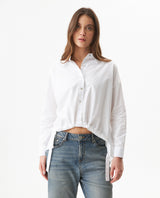 Women's Oversized Shirt in Lyocell-Cotton Blend, Jetty - 2