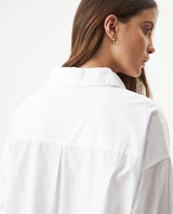 Women's Oversized Shirt in Lyocell-Cotton Blend, Jetty - 6