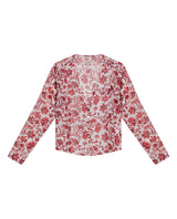 Women's Fitted V-Neck Blouse in Recycled Polyester Blend, Sailor - 1