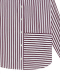 Women's Stripe Detail Cropped Straight Fit Shirt in Cotton Stretch Blend, Dockside - 7